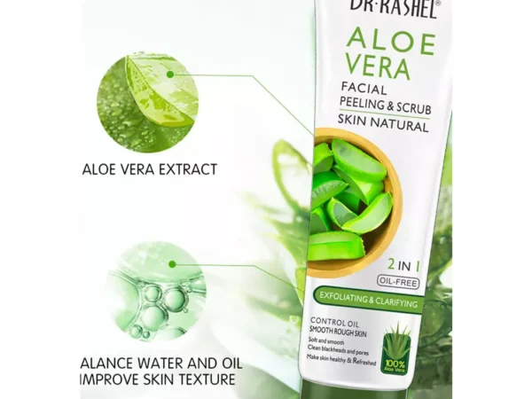 Dr. Rashel Aloe Vera Facial Peeling & Scrub Skin Natural 2 in 1